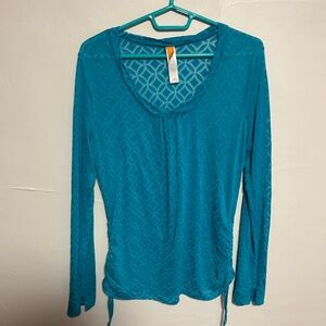 LG Teal Long Sleeve Women's Top